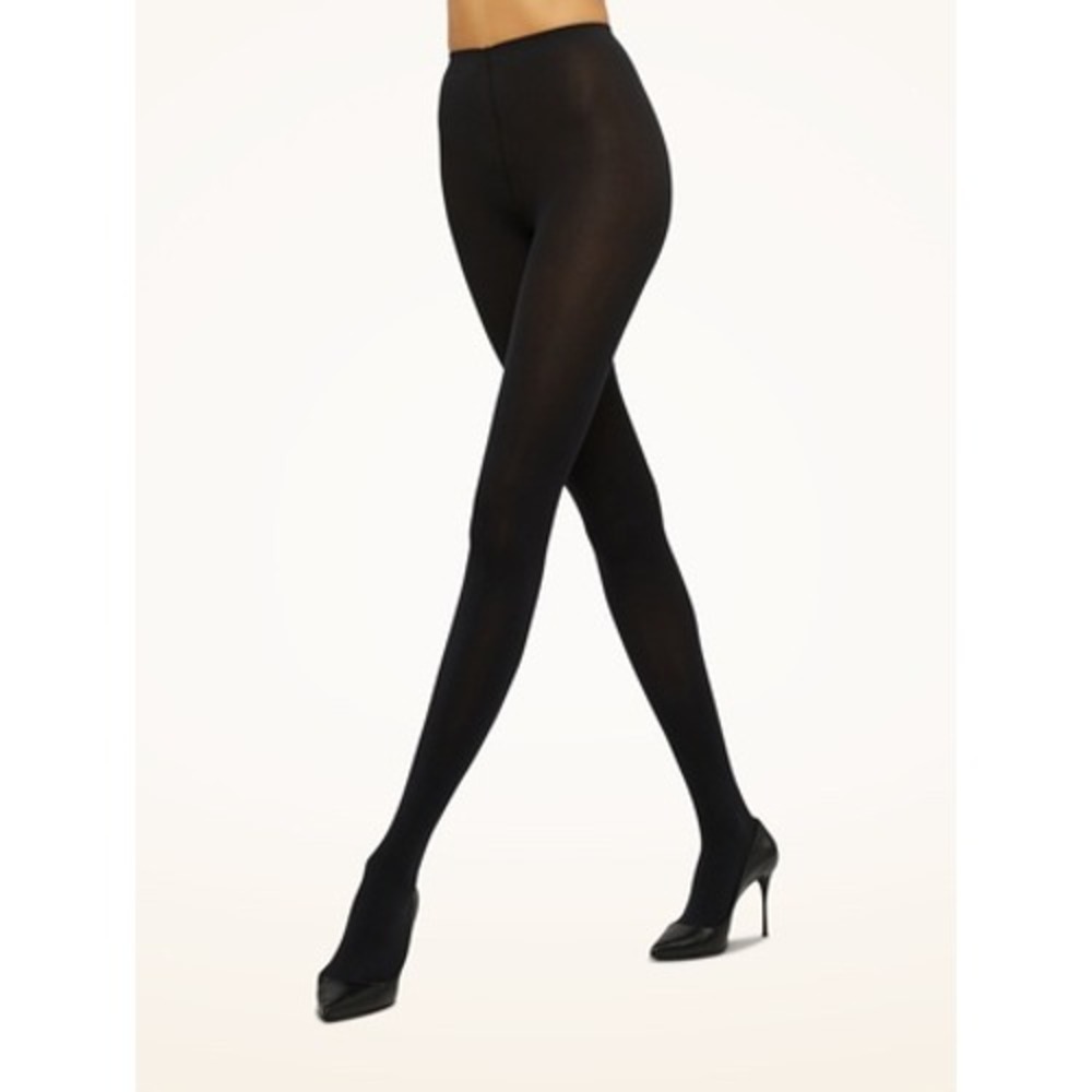 Wolford Tights Black EUC Thick Opaque Matte Luxury Made in Austria winter L